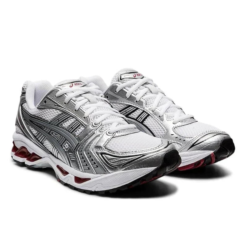 Gel Kayano 14 Zilver en Rood